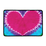 Colorful Heart Tie Dye Print Kitchen Mat