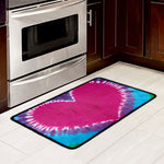 Colorful Heart Tie Dye Print Kitchen Mat