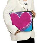 Colorful Heart Tie Dye Print Laptop Sleeve