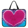 Colorful Heart Tie Dye Print Laptop Sleeve With Handle