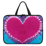 Colorful Heart Tie Dye Print Laptop Sleeve With Handle