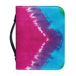 Colorful Heart Tie Dye Print Leather Bible Cover