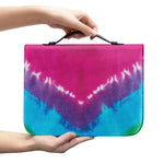 Colorful Heart Tie Dye Print Leather Bible Cover