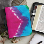 Colorful Heart Tie Dye Print Leather Bible Cover