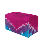 Colorful Heart Tie Dye Print Leather Tissue Box Cover