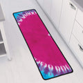 Colorful Heart Tie Dye Print Long Kitchen Mat