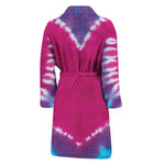 Colorful Heart Tie Dye Print Men's Bathrobe