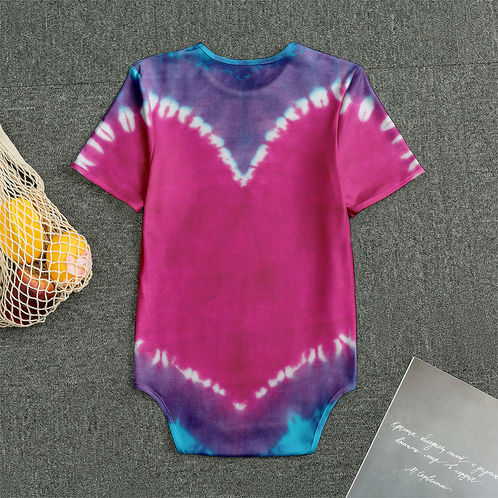 Colorful Heart Tie Dye Print Men's Bodysuit