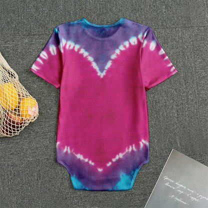 Colorful Heart Tie Dye Print Men's Bodysuit