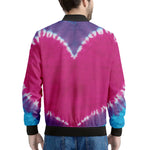 Colorful Heart Tie Dye Print Men's Bomber Jacket