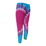 Colorful Heart Tie Dye Print Men's Compression Pants