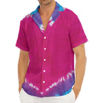 Colorful Heart Tie Dye Print Men's Deep V-Neck Shirt