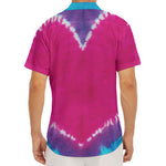 Colorful Heart Tie Dye Print Men's Deep V-Neck Shirt