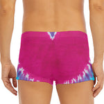 Colorful Heart Tie Dye Print Men's Short Boxer Briefs