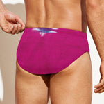 Colorful Heart Tie Dye Print Men's Swim Briefs