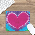 Colorful Heart Tie Dye Print Mouse Pad