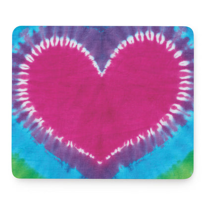 Colorful Heart Tie Dye Print Mouse Pad