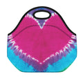 Colorful Heart Tie Dye Print Neoprene Lunch Bag
