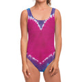 Colorful Heart Tie Dye Print One Piece Swimsuit