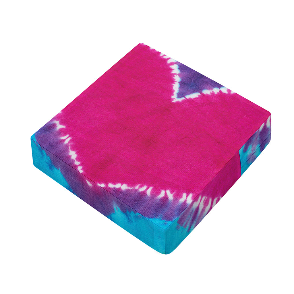 Colorful Heart Tie Dye Print Outdoor Seat Cushion Cover