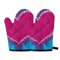 Colorful Heart Tie Dye Print Oven Mitts
