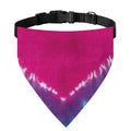 Colorful Heart Tie Dye Print Over The Collar Dog Bandana