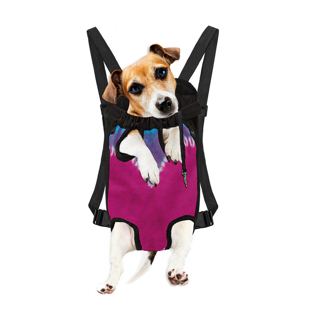 Colorful Heart Tie Dye Print Pet Carrier Backpack