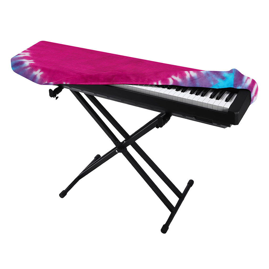 Colorful Heart Tie Dye Print Piano Keyboard Cover