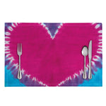 Colorful Heart Tie Dye Print Placemat