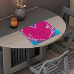 Colorful Heart Tie Dye Print Placemat