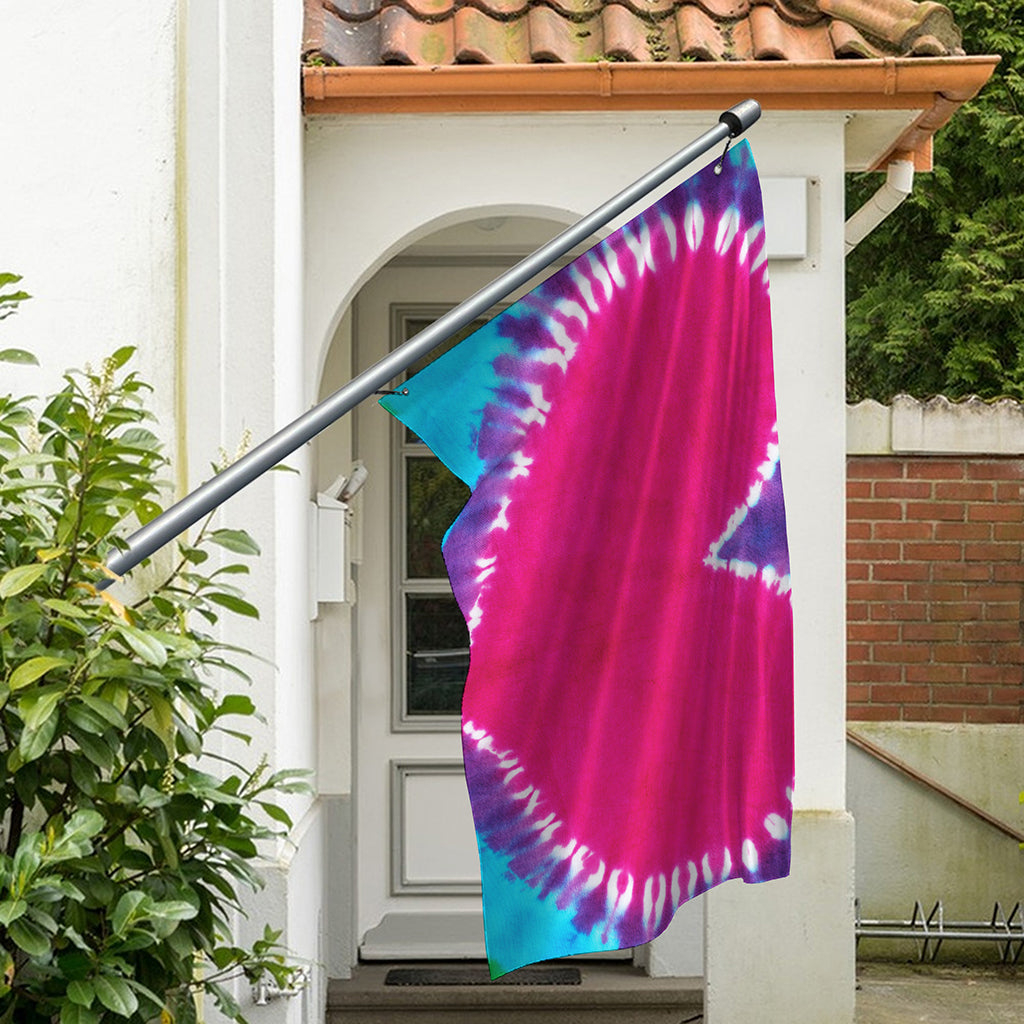 Colorful Heart Tie Dye Print Polyester Flag