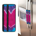 Colorful Heart Tie Dye Print Refrigerator Handle Covers