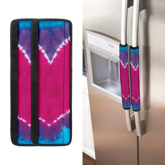 Colorful Heart Tie Dye Print Refrigerator Handle Covers