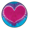 Colorful Heart Tie Dye Print Round Floor Mat
