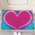 Colorful Heart Tie Dye Print Rubber Doormat