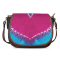 Colorful Heart Tie Dye Print Saddle Bag