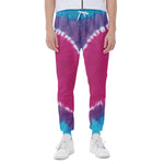 Colorful Heart Tie Dye Print Scuba Joggers