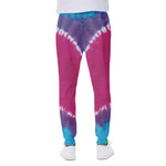 Colorful Heart Tie Dye Print Scuba Joggers