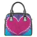 Colorful Heart Tie Dye Print Shoulder Handbag