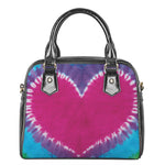Colorful Heart Tie Dye Print Shoulder Handbag
