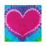 Colorful Heart Tie Dye Print Silk Bandana