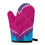 Colorful Heart Tie Dye Print Single Oven Mitt