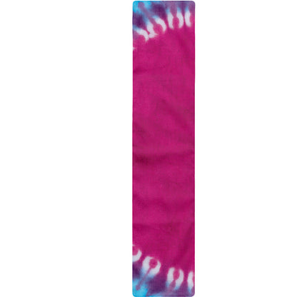 Colorful Heart Tie Dye Print Table Runner
