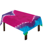 Colorful Heart Tie Dye Print Tablecloth