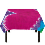 Colorful Heart Tie Dye Print Tablecloth