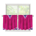 Colorful Heart Tie Dye Print Tier Curtains