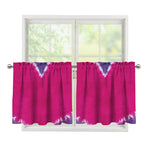 Colorful Heart Tie Dye Print Tier Curtains