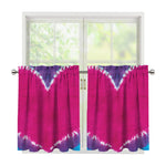 Colorful Heart Tie Dye Print Tier Curtains