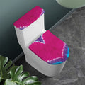 Colorful Heart Tie Dye Print Toilet Lid And Tank Cover Set