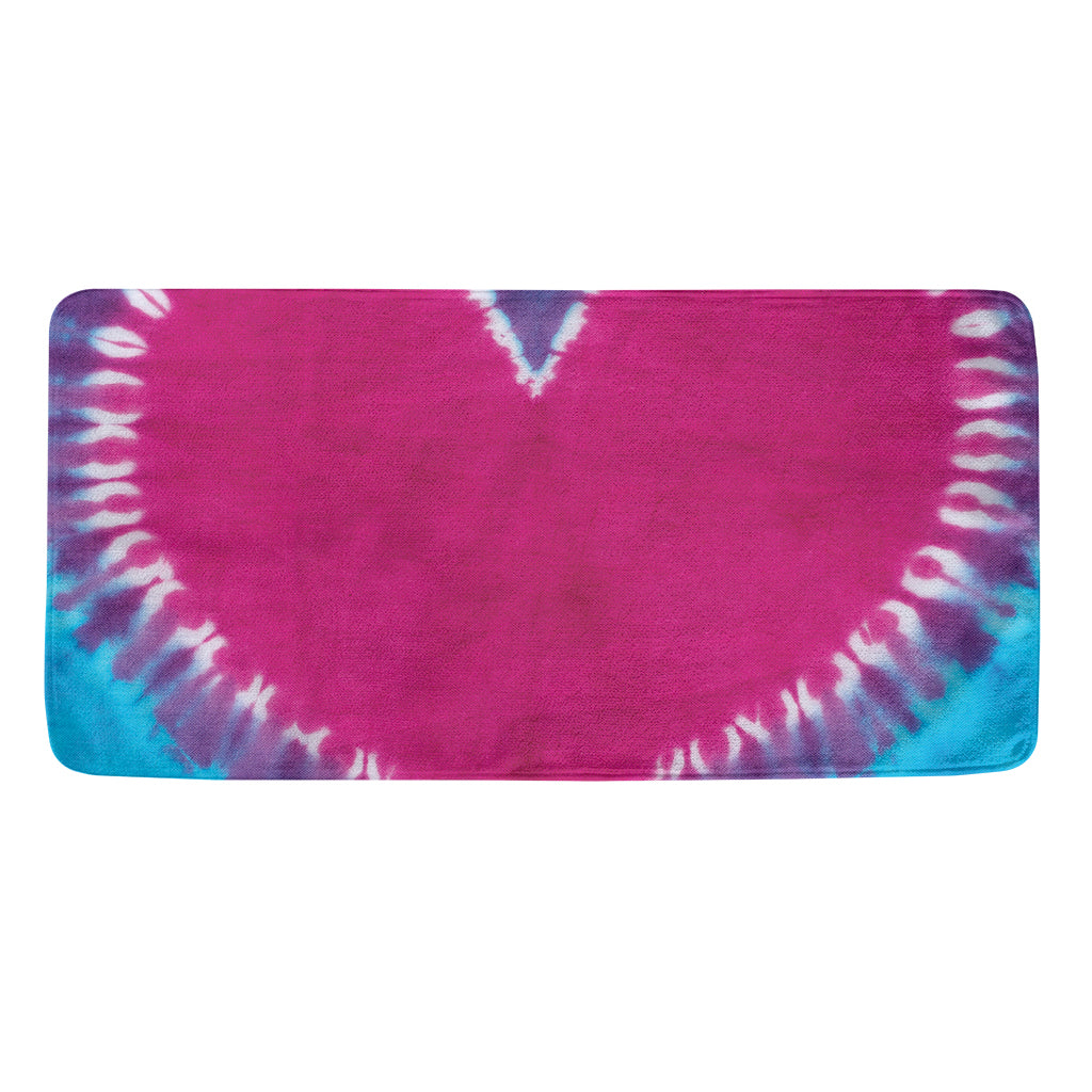 Colorful Heart Tie Dye Print Towel